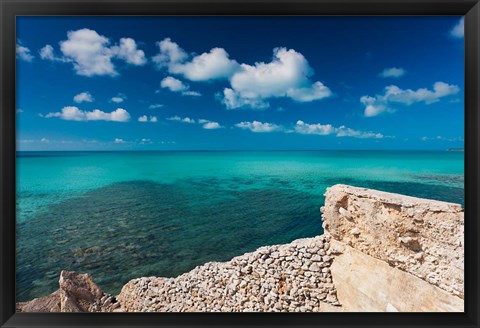 Framed Bahamas, Eleuthera Island, Glass Window Bridge Print