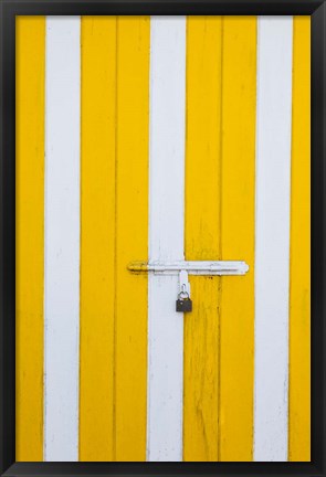 Framed Bahamas, Eleuthera Island, Harbor Island, doorway Print