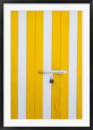 Framed Bahamas, Eleuthera Island, Harbor Island, doorway Print