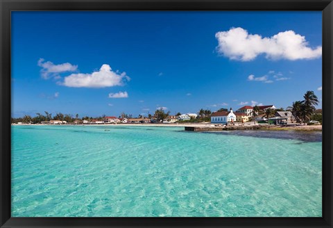 Framed Bahamas, Eleuthera Island, Tarpum Bay, town beach Print