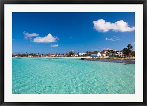 Framed Bahamas, Eleuthera Island, Tarpum Bay, town beach Print