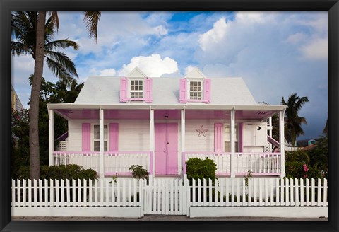 Framed Bahamas, Eleuthera, Dunmore, Colonial-era house Print