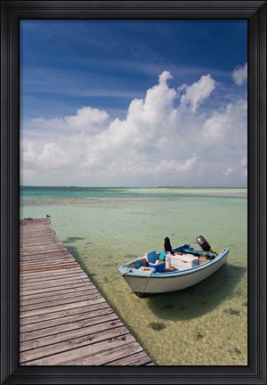 Framed Bahamas, Eleuthera, Harbor Island, Dunmore, harbor Print