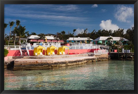 Framed Bahamas, Eleuthera, Romora Bay Yacht Club Print