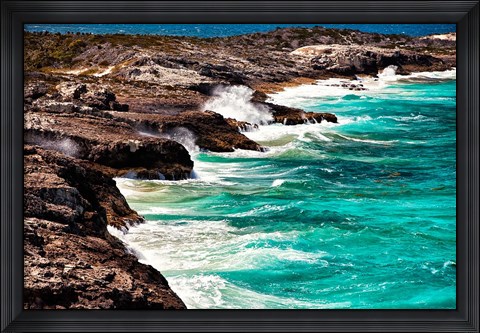 Framed Ocean View from Warderick Cay, Day Land &amp; Sea Park, Exuma, Bahamas Print