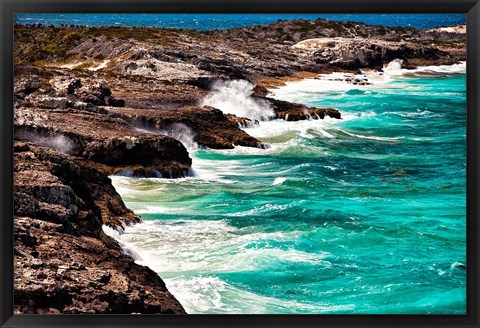 Framed Ocean View from Warderick Cay, Day Land &amp; Sea Park, Exuma, Bahamas Print