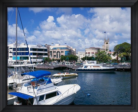 Framed Careenage, Bridgetown, Barbados, Caribbean Print