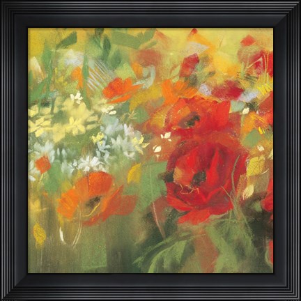 Framed Oriental Poppy Field II Print