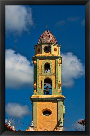 Framed Beautiful color steeple in church, Trinidad, Cuba Print