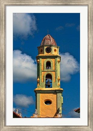 Framed Beautiful color steeple in church, Trinidad, Cuba Print