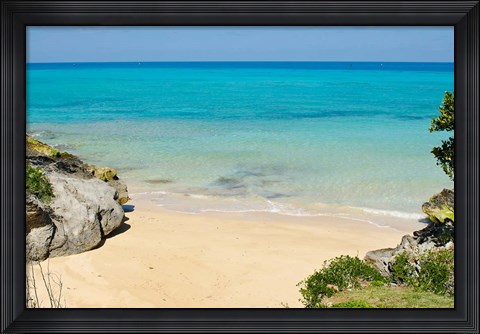 Framed Serene Drew&#39;s Bay Beach, Bermuda Print