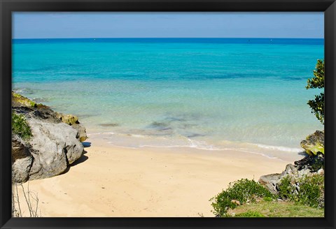 Framed Serene Drew&#39;s Bay Beach, Bermuda Print