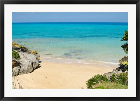 Framed Serene Drew&#39;s Bay Beach, Bermuda Print