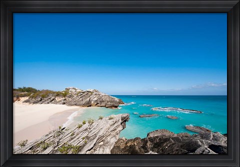 Framed Stonehole Bay Beach, Bermuda Print