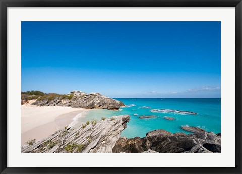 Framed Stonehole Bay Beach, Bermuda Print