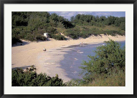 Framed View of Horseshoe Bay, Bermuda, Caribbean Print