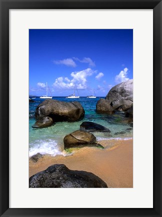 Framed Baths of Virgin Gorda, British Virgin Islands, Caribbean Print