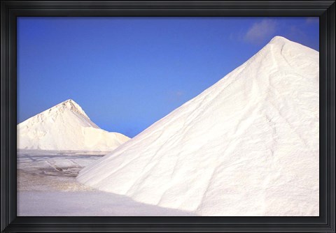 Framed Mountains of Salt, Bonaire, Caribbean Print