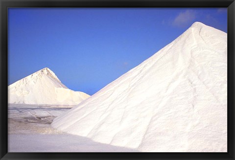 Framed Mountains of Salt, Bonaire, Caribbean Print