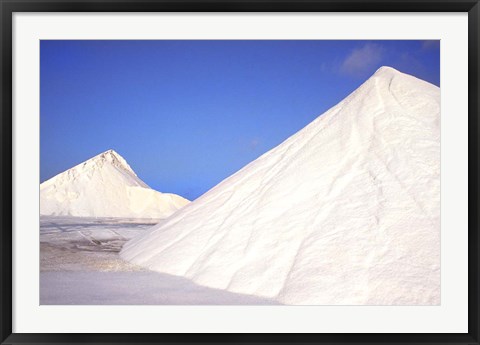 Framed Mountains of Salt, Bonaire, Caribbean Print