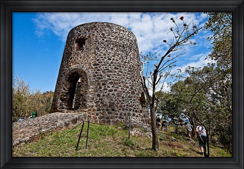 Framed Old Sugar Mill in Mount Healthy National Park, Road Town, Tortola Print