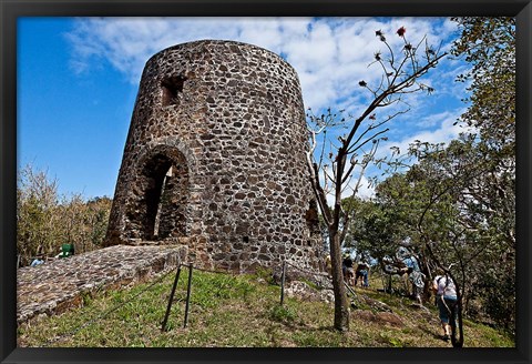 Framed Old Sugar Mill in Mount Healthy National Park, Road Town, Tortola Print