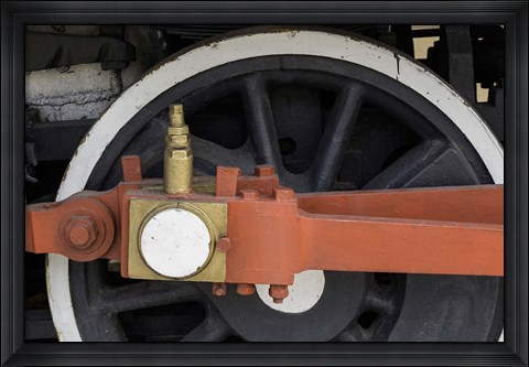 Framed Details of train, Havana, Cuba Print