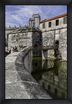 Framed fortress of La Fuerza in Havana, Cuba Print