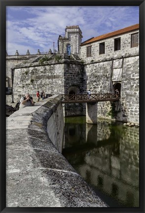 Framed fortress of La Fuerza in Havana, Cuba Print