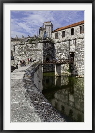 Framed fortress of La Fuerza in Havana, Cuba Print