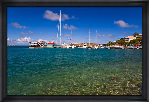 Framed Harbor, Leverick Bay Resort and Marina, BVI Print