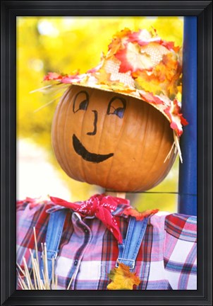 Framed WA, Chelan, Halloween holiday Scarecrow Print