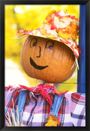 Framed WA, Chelan, Halloween holiday Scarecrow Print