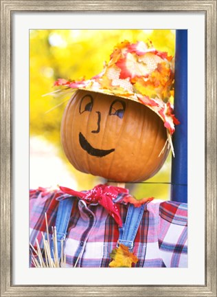 Framed WA, Chelan, Halloween holiday Scarecrow Print