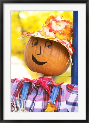 Framed WA, Chelan, Halloween holiday Scarecrow Print