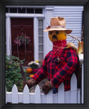 Framed Pumpkin Man, Vermont Print