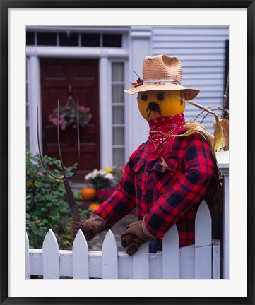 Framed Pumpkin Man, Vermont Print