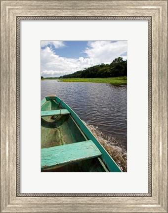 Framed Dugout canoe, Arasa River, Amazon, Brazil Print