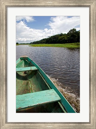Framed Dugout canoe, Arasa River, Amazon, Brazil Print