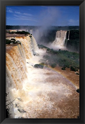 Framed Iguacu Falls, Brazil (vertical) Print