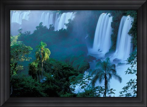 Framed Iguacu National Park, Parana State, Iguacu Falls, Brazil Print