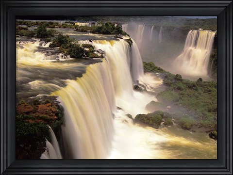 Framed Towering Igwacu Falls Thunders, Brazil Print