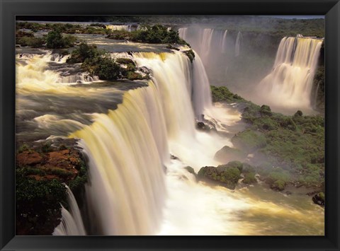 Framed Towering Igwacu Falls Thunders, Brazil Print