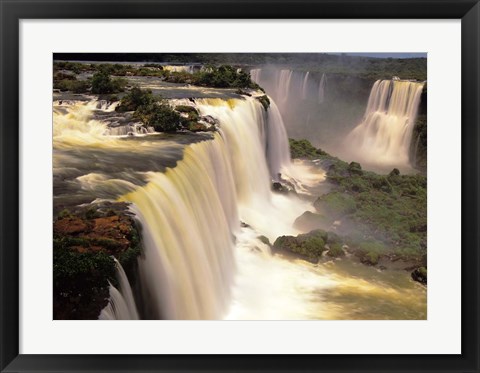 Framed Towering Igwacu Falls Thunders, Brazil Print