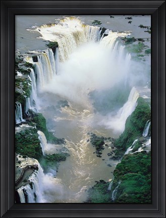 Framed Igwacu Falls Thunders, Brazil Print