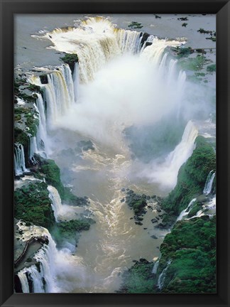 Framed Igwacu Falls Thunders, Brazil Print