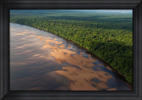 Framed Essequibo River, between the Orinoco and Amazon, Iwokrama Reserve, Guyana Print