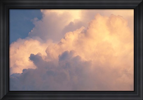 Framed Sunset clouds over Amazon basin, Peru Print