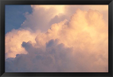 Framed Sunset clouds over Amazon basin, Peru Print