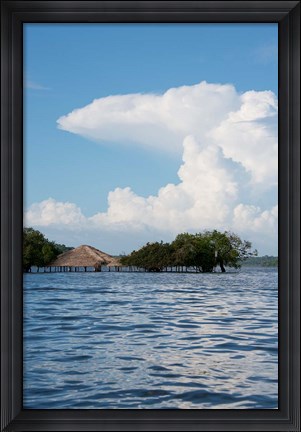 Framed Beach at height of the wet season, Alter Do Chao, Amazon, Brazil Print